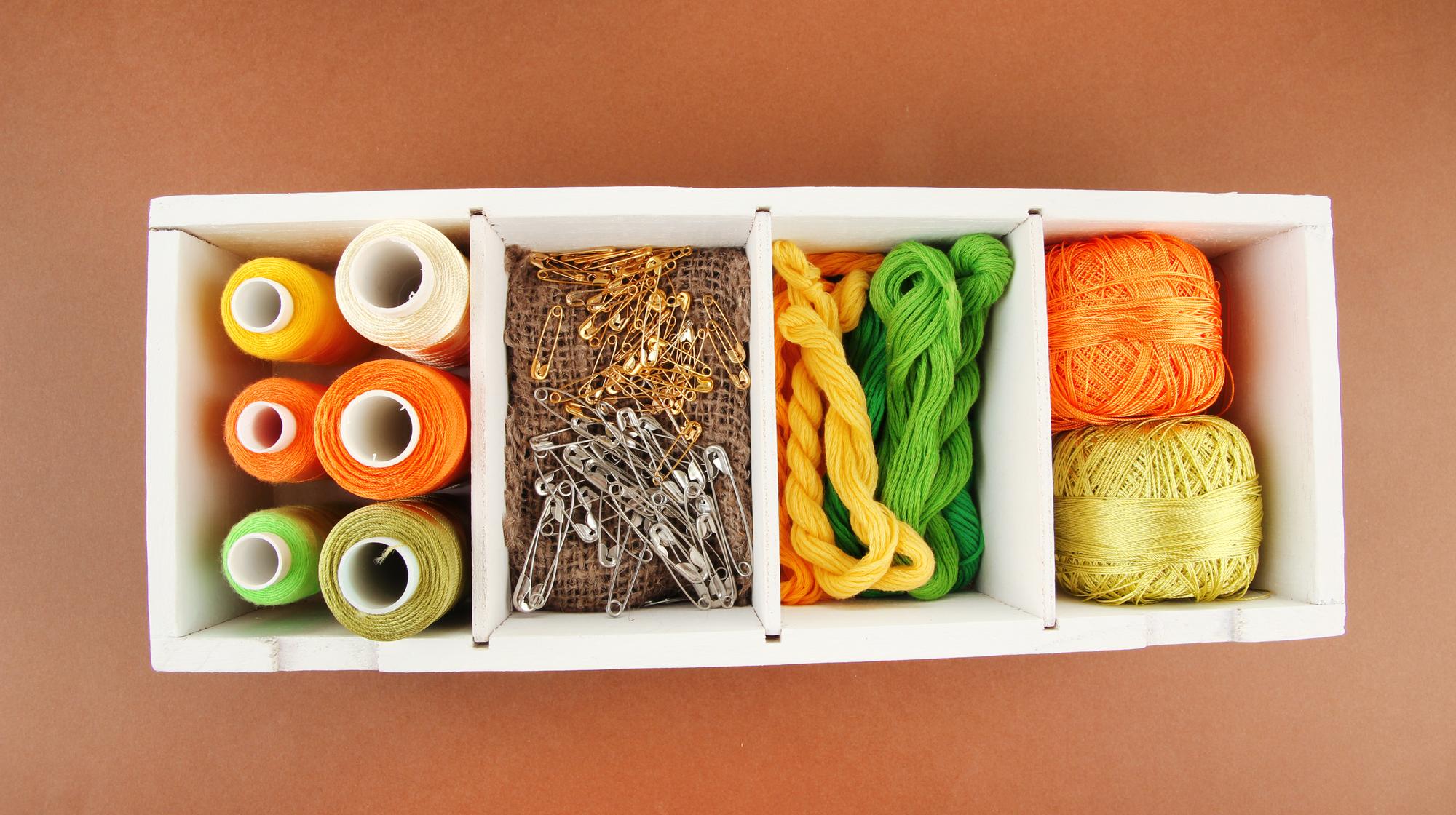 Curated thread kit on table